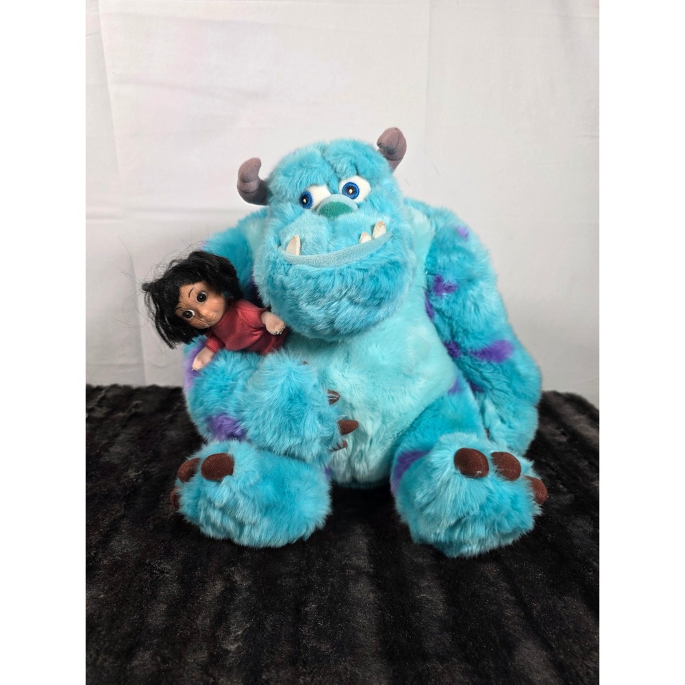 Disney Store Monsters Inc Sulley and Boo Plush Blue Purple Spotted Monster Toy